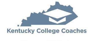 Kentucky College Coaches logo. It is an image of the state of Kentucky with a graduation cap in the center