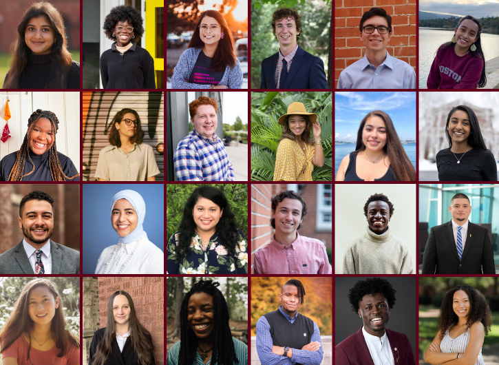 Headshots of all of the Newman Civic Fellows 2021